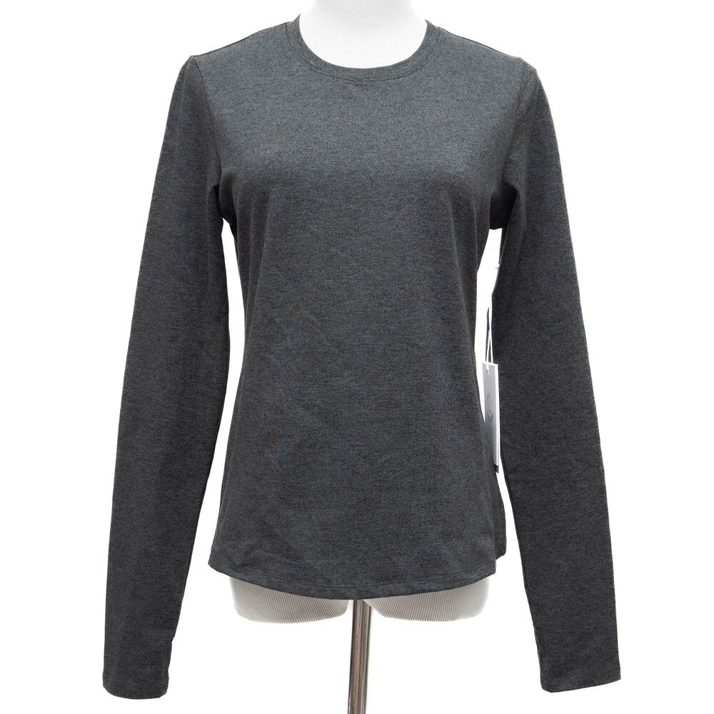 Johnny Was Calme Heather Gray Ease Space Dye Long Sleeve T-Shirt Size Medium